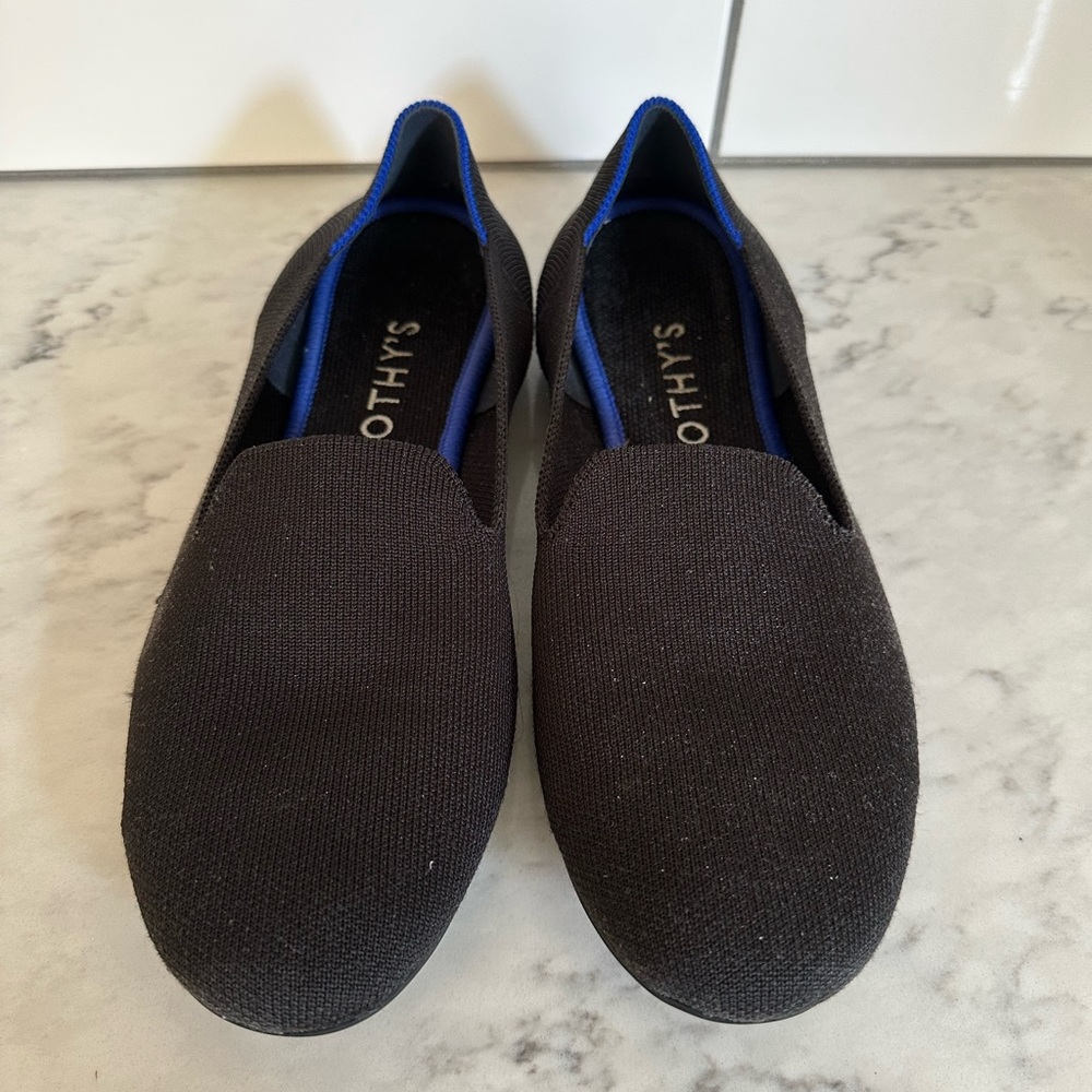 Rothy's Black Loafers Slip-On Shoes size 10.5 GUC